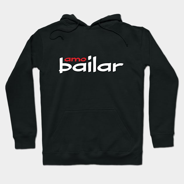 Amo Bailar Red White by PK.digart Hoodie by PK.digart